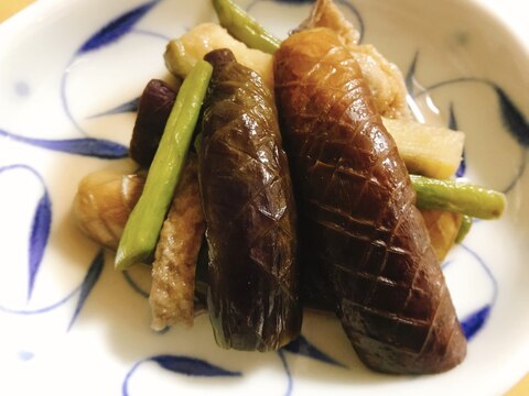 【夫婦のおつまみ】ナスといんげんの煮浸し